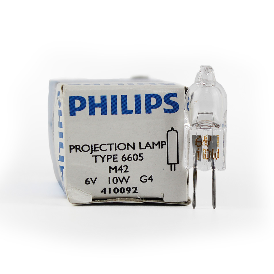 Philips 6605 M42 6V 10W G4 projection lamp bulb 