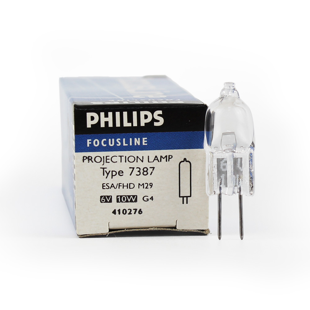 Philips 7387 ESA/FHD 6V 10W G4 M29 410276 microscope lamp bulb  